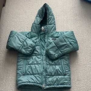 Patagonia Teal hi-loft Hooded Puffer Jacket for Kids